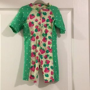 2T One piece strawberry bathing suit